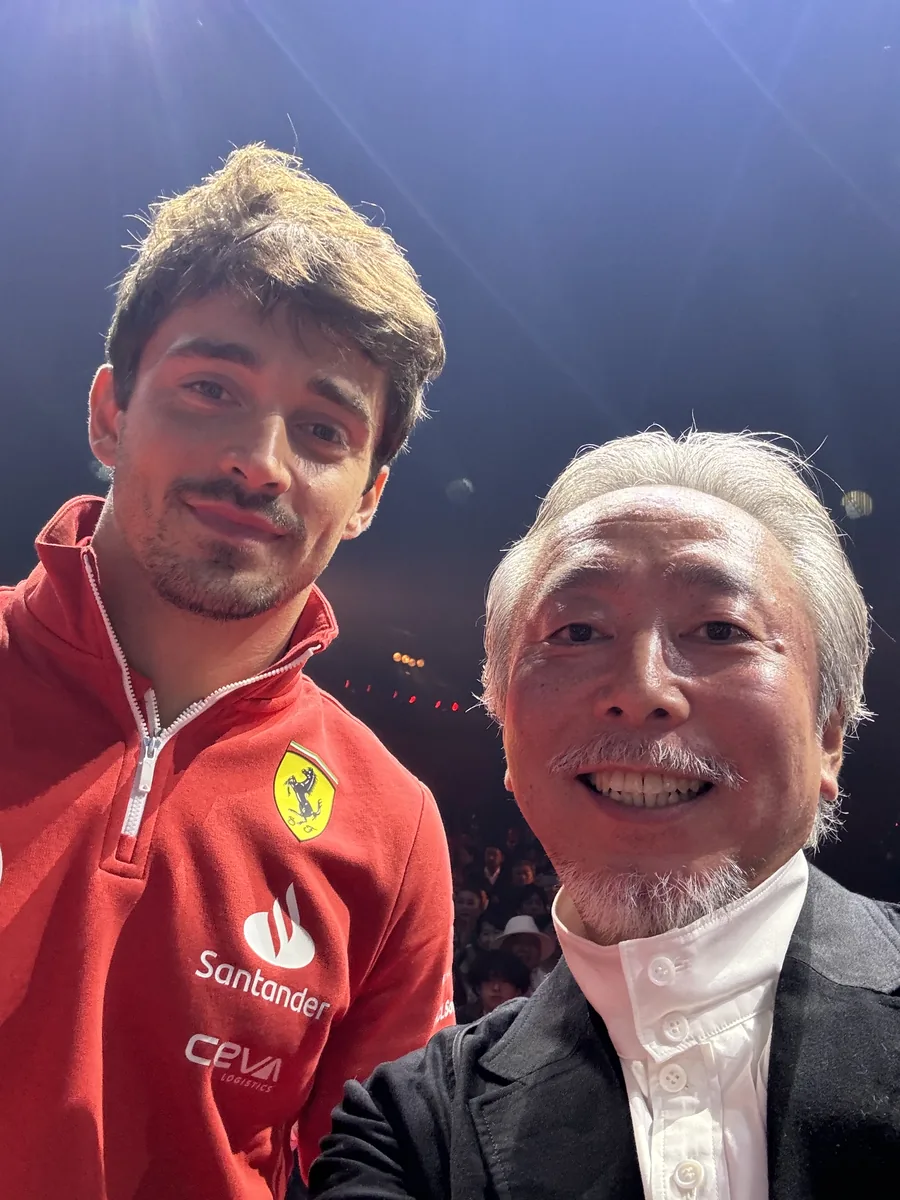 Norikazu Shibata with Charles Leclerc