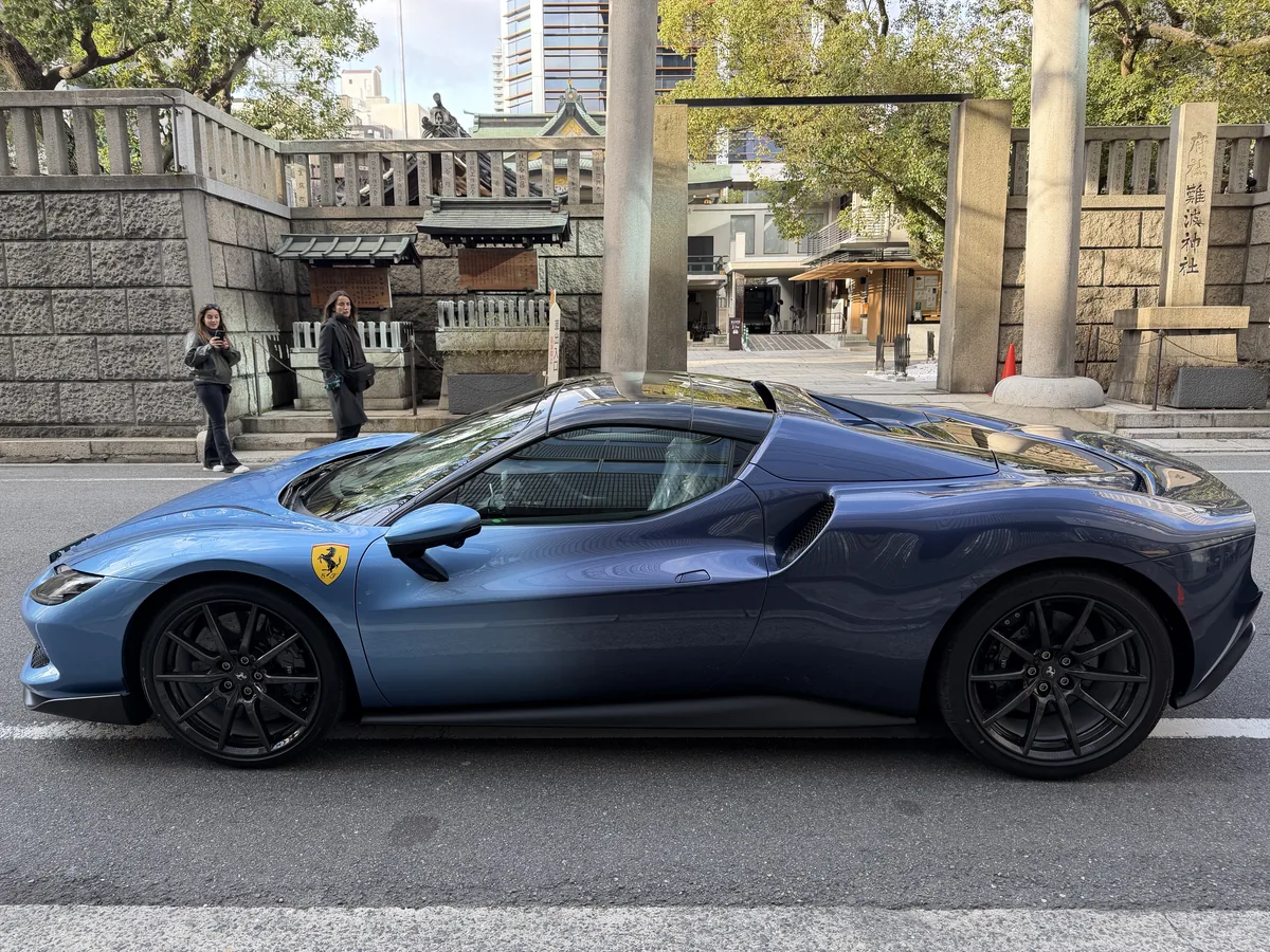 Ferrari in the city